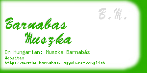 barnabas muszka business card