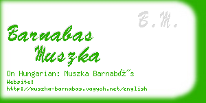 barnabas muszka business card